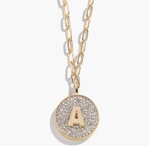 Pavé Initial Pendant Necklace.